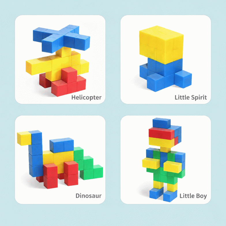 Large-grained, versatile magnetic cube building blocks with suction force, three-dimensional magnetic pieces, educational toys for children of both genders
