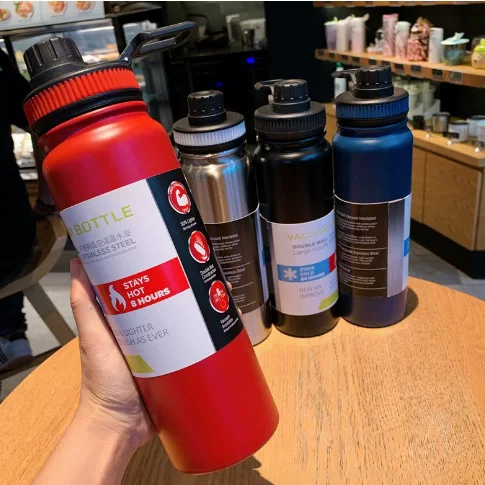 Cross-border best-selling stainless steel space kettle 304 large-capacity fitness and sports water bottle, outdoor travel car insulated cup