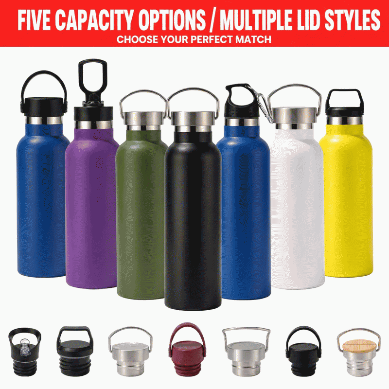 American-style large-mouth stainless steel vacuum cup for outdoor running, sports, cycling, and space water bottle