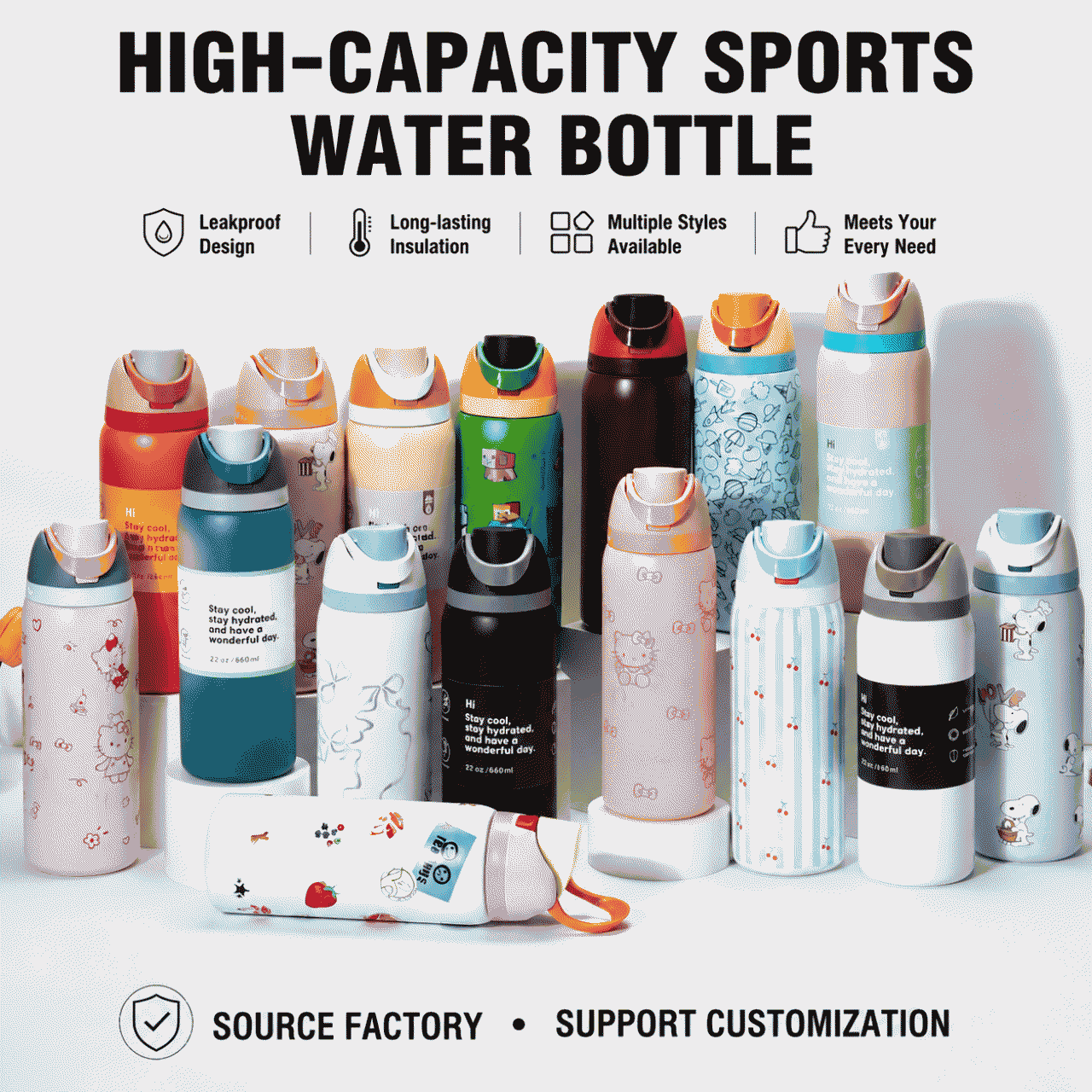 In-stock fruit cup 24oz/32oz Owala vacuum flask car portable 304 stainless steel water bottle
