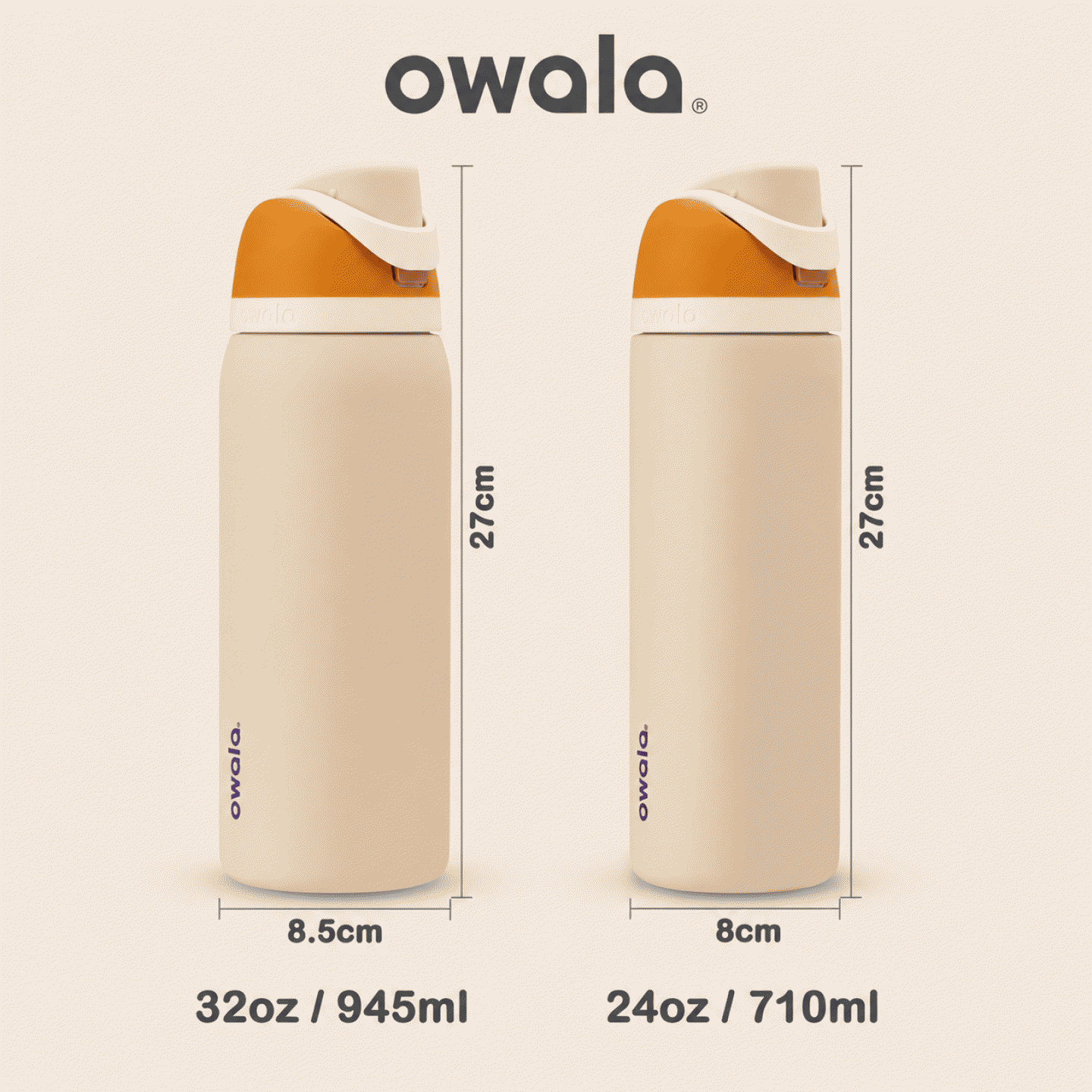 In-stock fruit cup 24oz/32oz Owala vacuum flask car portable 304 stainless steel water bottle