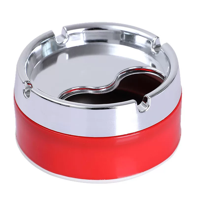 Stainless steel ashtray sealed windproof storage cylinder, simple and fashionable for living room home use, rotating thickened ashtray