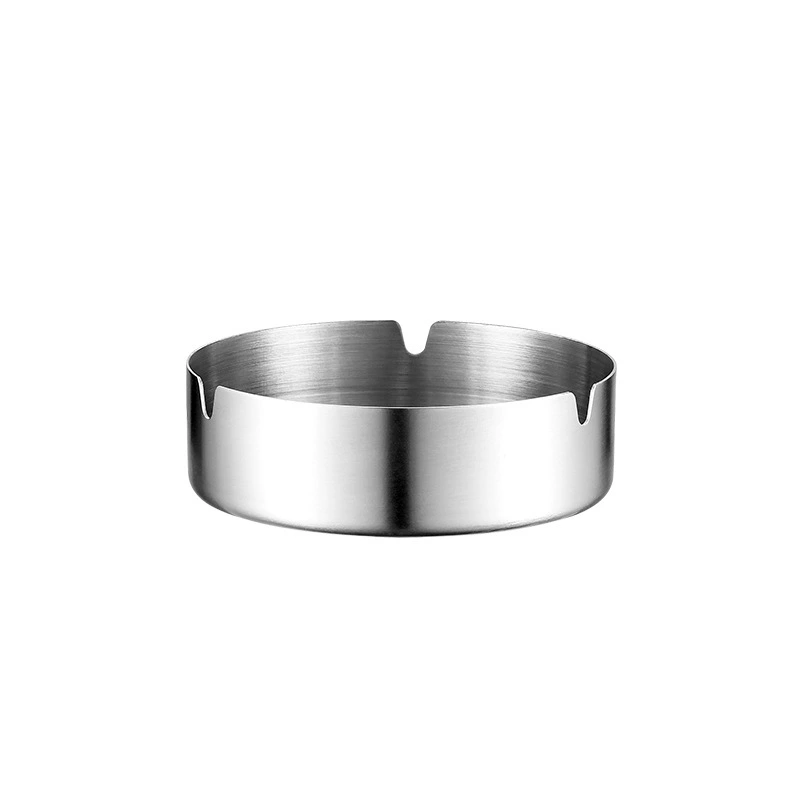 Cross-border thickened anti-drop metal stainless steel ashtray ins high-end gift ashtray wholesale customization with logo printing