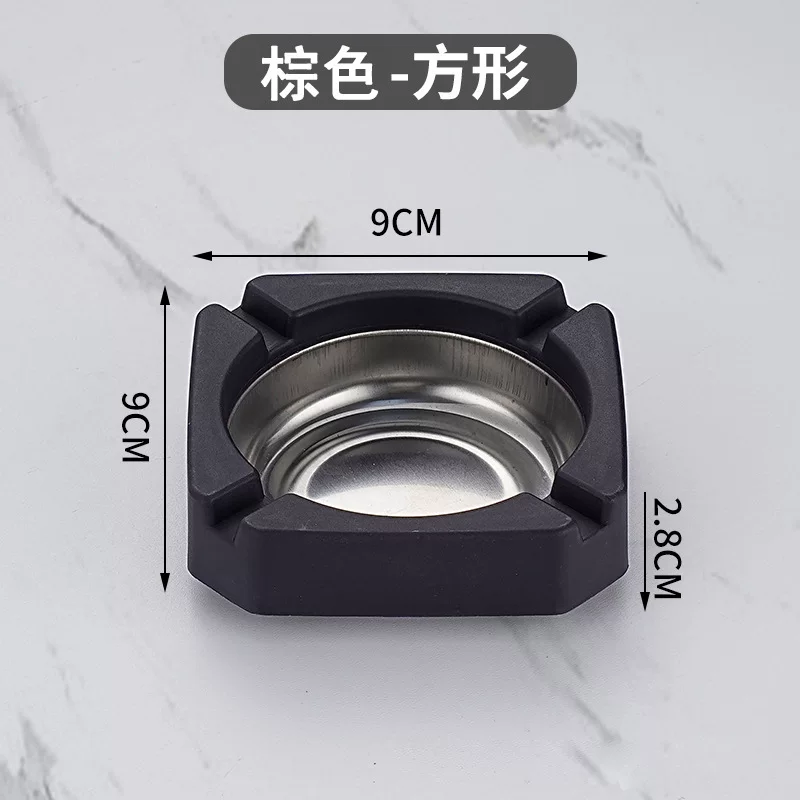 Stainless steel cute square ashtray, starfish home hotel creative thickened anti-drop large ashtray, cross-border wholesale