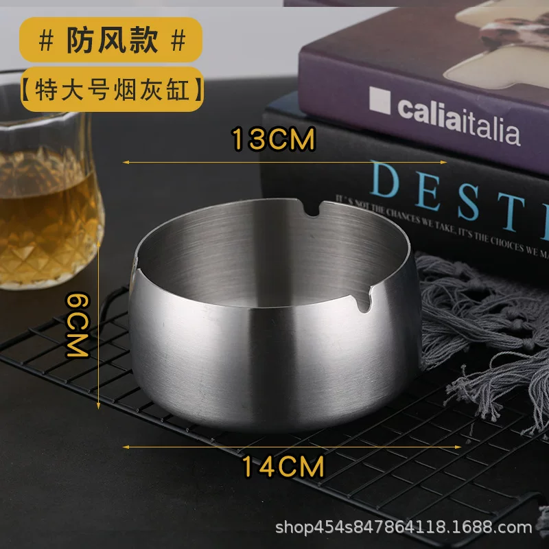 Direct sales and wholesale of thickened stainless steel color-plated metal ashtrays, windproof and shockproof creative and personalized advertising gifts from the manufacturer