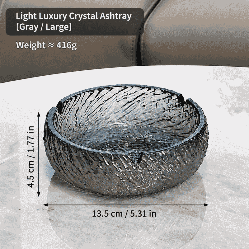 Nordic style fashionable anti-slip and anti-fly design, grand living room and office decoration, high appearance level, creative glass ashtray