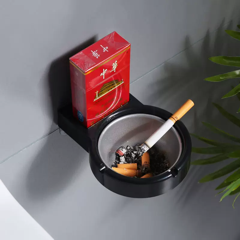 Cross-border best-selling ashtray, wall-mounted toilet ashtray, simple modern, non-drilling split ashtray