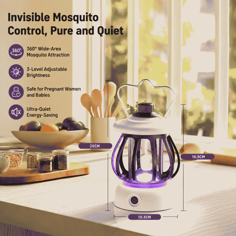 New mosquito killer lamp, suitable for household, outdoor, mother and baby use, silent mosquito lure lamp, three-in-one mosquito killer camping lighting lamp