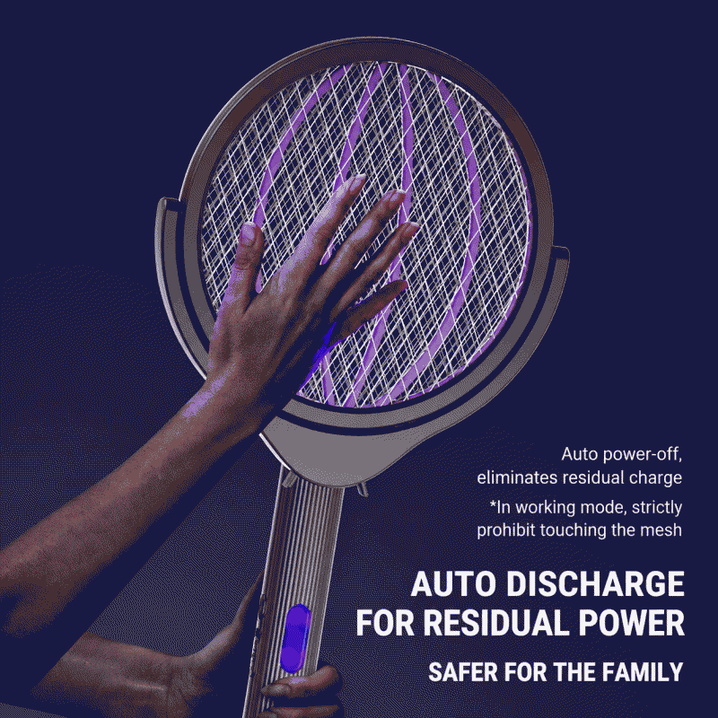 Extendable electric mosquito swatter, rechargeable household multi-functional folding four-in-one mosquito killer, mosquito lamp, mosquito repellent device