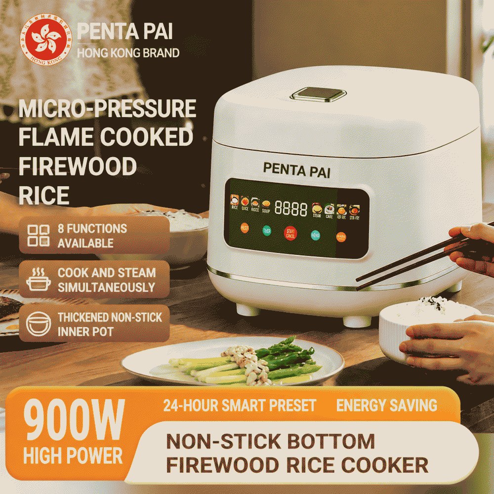 110V smart rice cooker for household use, 5L large capacity, with pre-set timer and rice-soup separation function