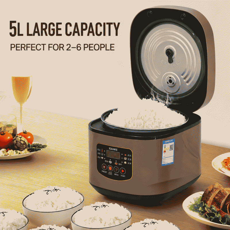 Household electric rice cooker for 3-4 people, intelligent, large capacity, automatic, electric boiling pot, cake cooking pot