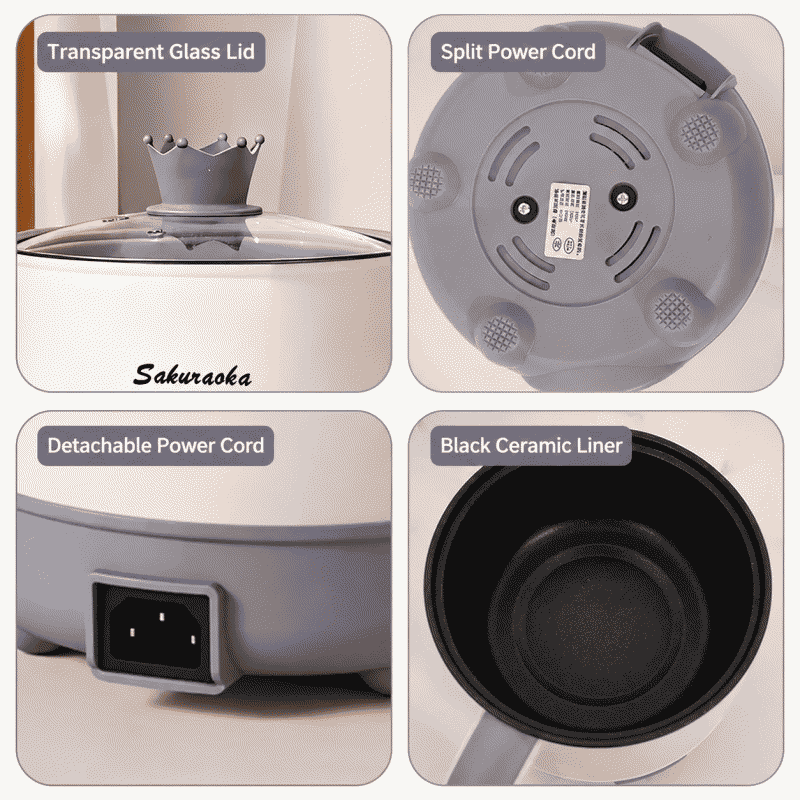 German smart integrated electric hot pot, frying and non-stick cooking pot, electric boiling pot, rice cooker, cooking pot