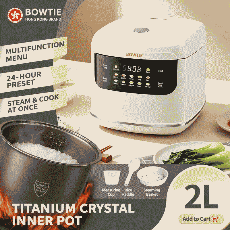 110V 220V household smart rice cooker with reservation function, steaming and cooking integrated, rice and soup separated, 0 fluoride inner pot