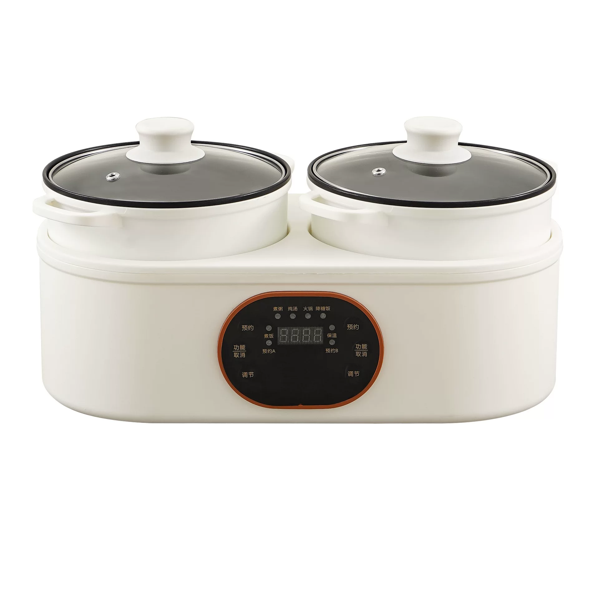 Cross-border split double-pot rice cooker, household multi-functional electric cooking pot, reservation and timing, large-capacity rice cooker wholesale