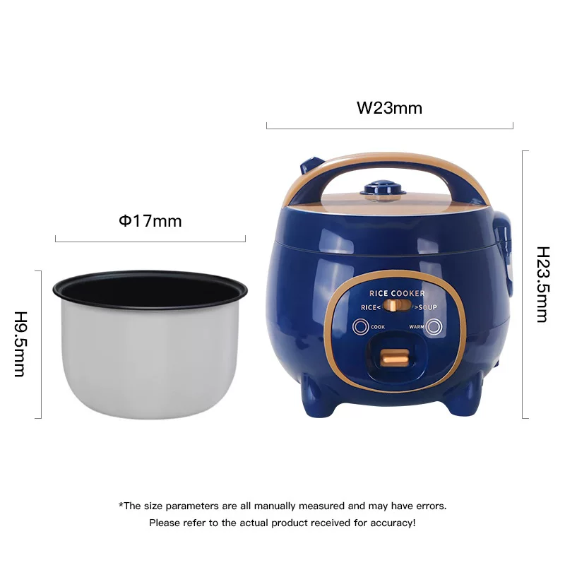 Cross-border foreign trade 110V-220V small-capacity mini 1.8L rice cooker, with separate inner pot for boiling water, cooking rice and making soup