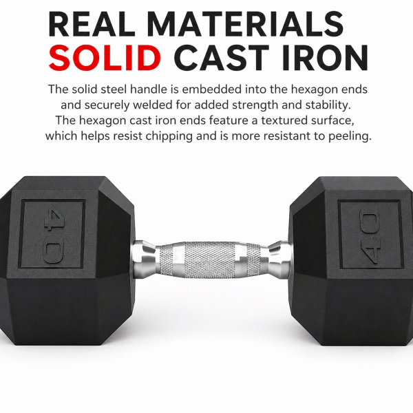 Solid cast iron electroplated dumbbell for men's fitness equipment
