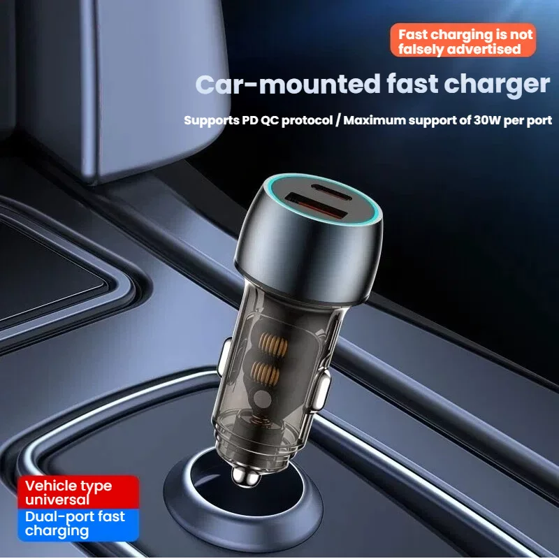 跨境dual port Fast car charger超级快充车载充电器汽车点烟器PD