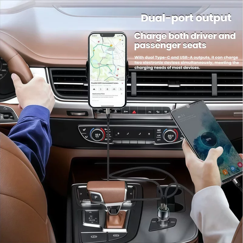 跨境dual port Fast car charger超级快充车载充电器汽车点烟器PD
