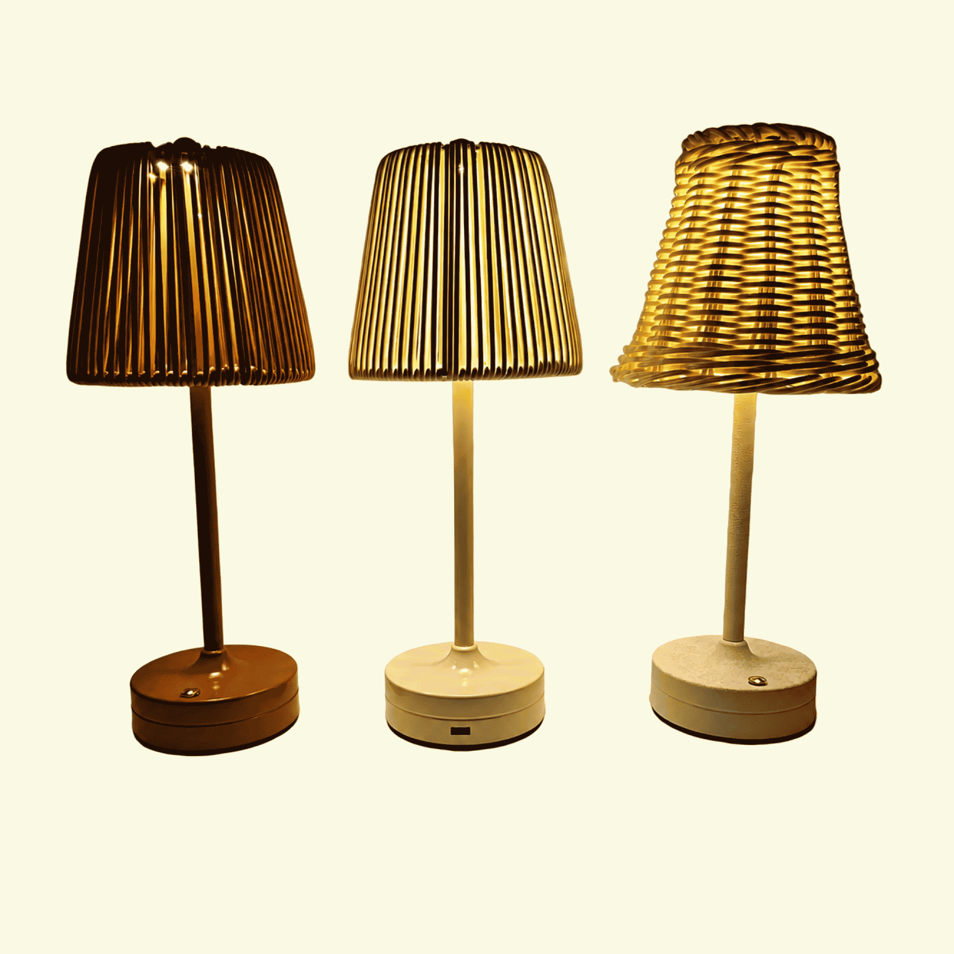 Popular rattan outdoor table lamp, perfect for restaurants and bars, with charging function, Nordic style atmosphere decoration lamp