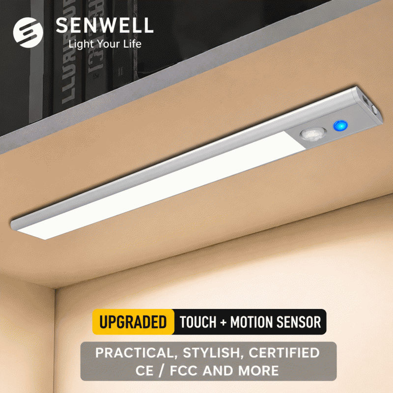Specially designed for smart human-presence sensor lights, it lights up when people come and is a charging type with ultra-long battery life. It is a magnetic strip light for bookcases and wardrobes