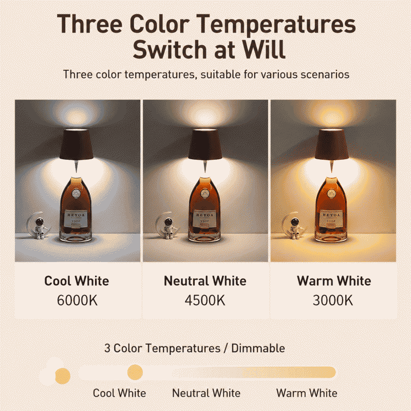 LED charging atmosphere table lamp, bedroom bar popular plug-in bottle lamp, hot-selling creative nightlight