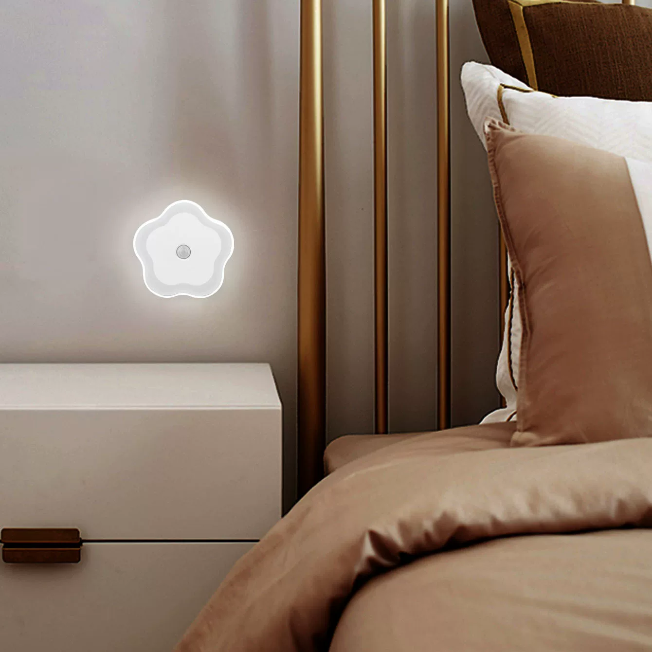 Cross-border new bedroom human body sensor light, eye-protecting led night light, no wiring, creative charging magnetic bedside lamp