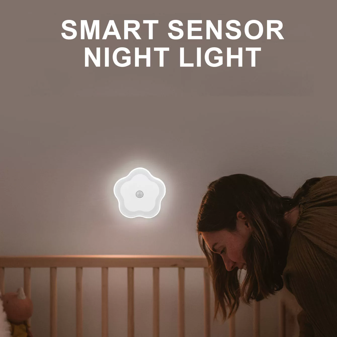 Cross-border new bedroom human body sensor light, eye-protecting led night light, no wiring, creative charging magnetic bedside lamp