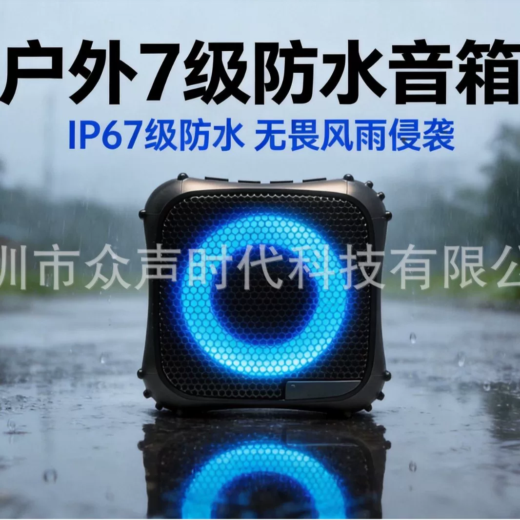New cross-border portable wireless Bluetooth speaker, outdoor portable 7-level waterproof speaker, Bluetooth 5.3