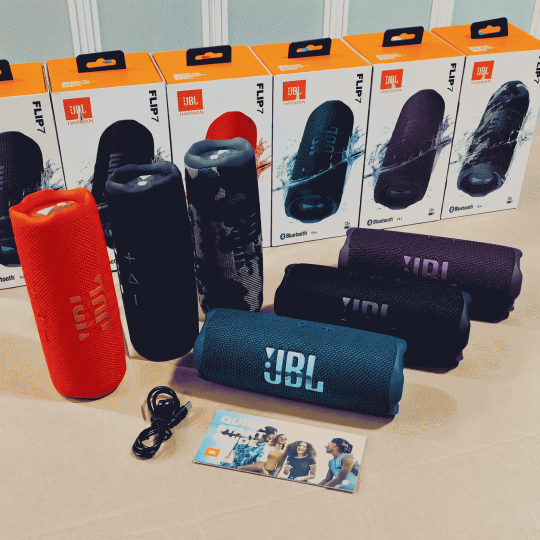 FLIP7 Portable Wireless Bluetooth Speaker, IPX6 Waterproof Subwoofer for Outdoor Audio