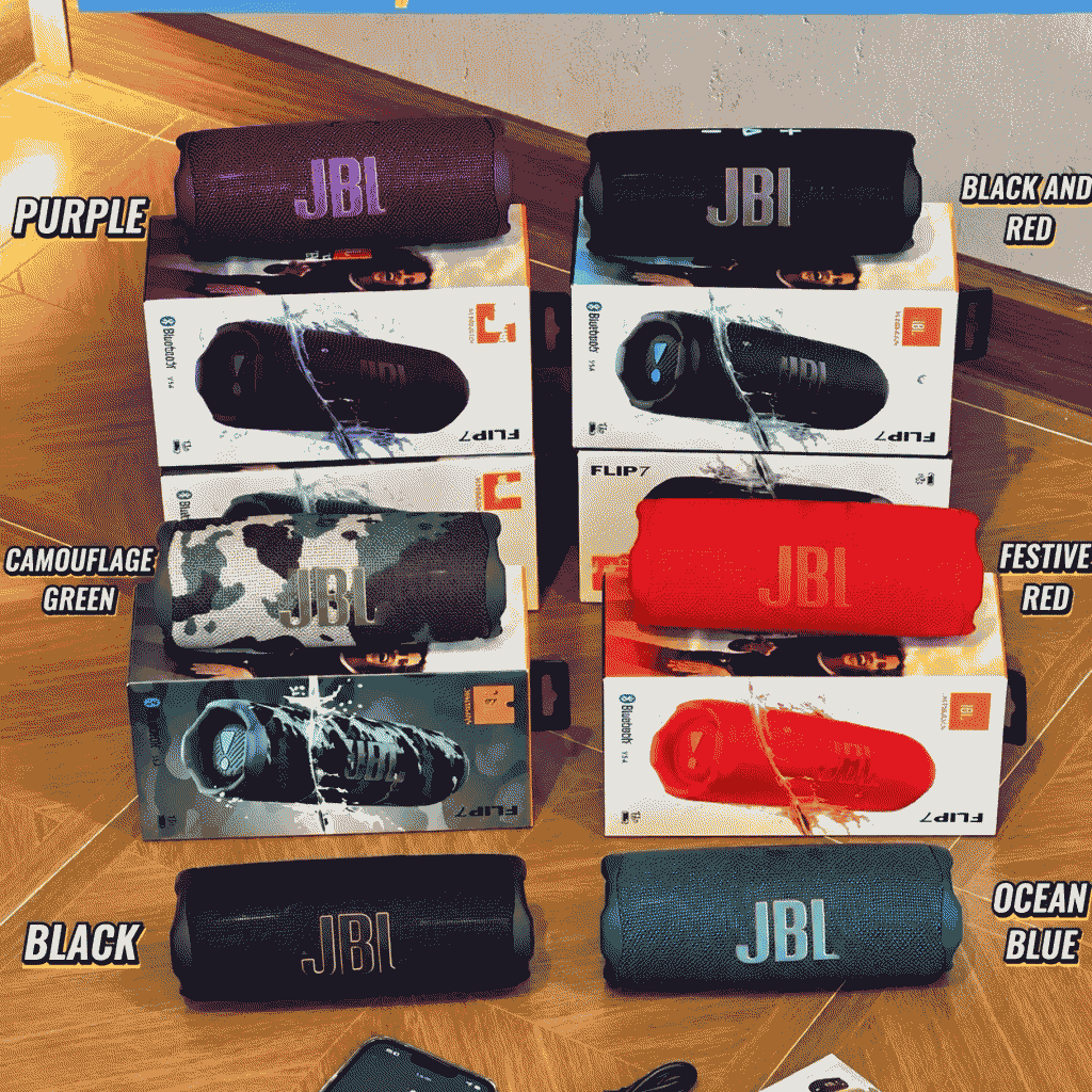FLIP7 Portable Wireless Bluetooth Speaker, IPX6 Waterproof Subwoofer for Outdoor Audio