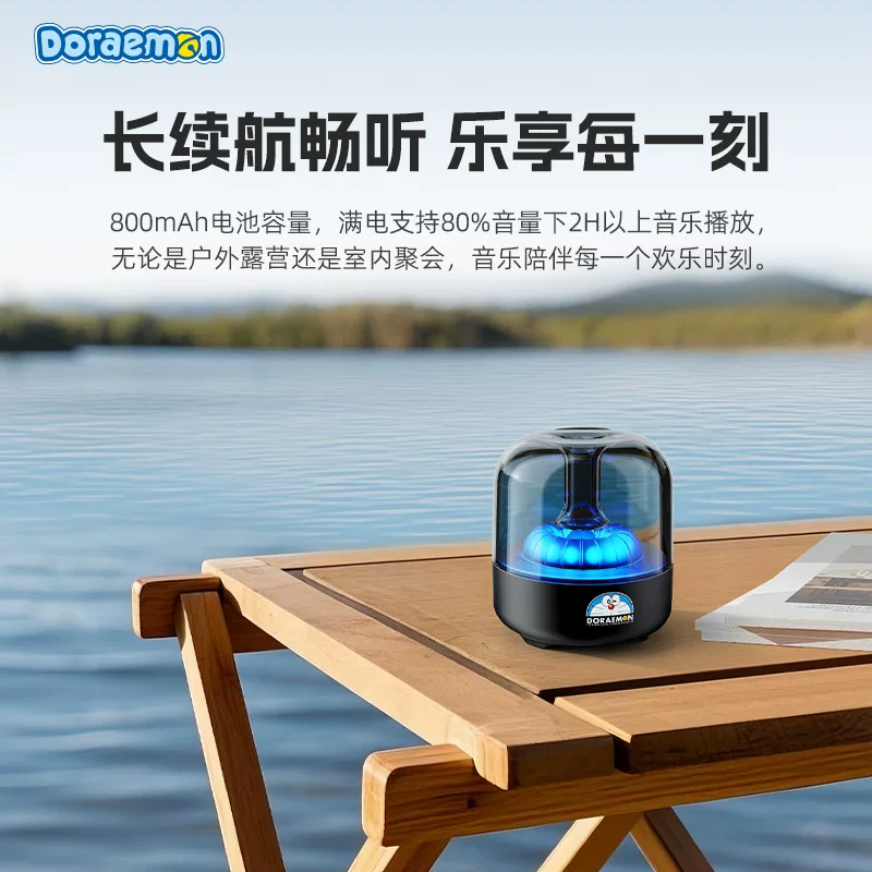 哆啦A梦无线蓝牙音箱s58小音响高音质迷你多功能琉璃发光音箱