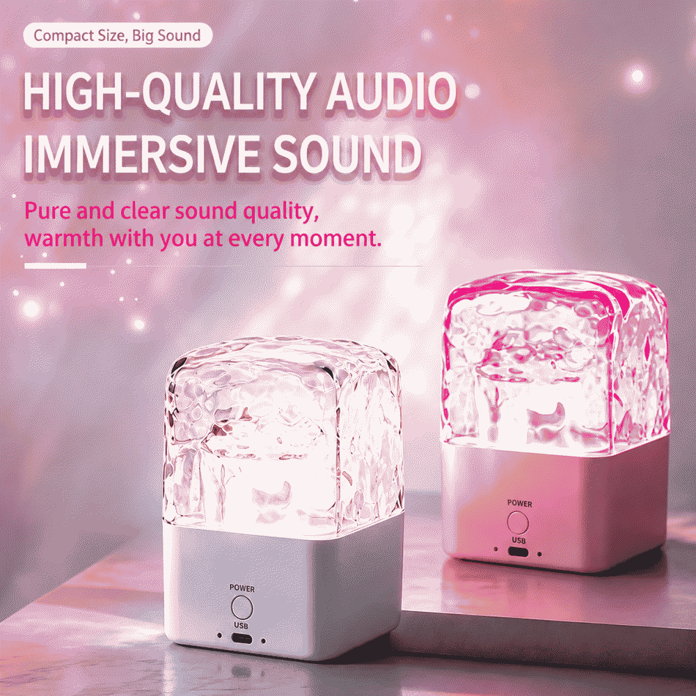 New water ripple Bluetooth sound tabletop subwoofer bedroom bedside atmosphere light speaker