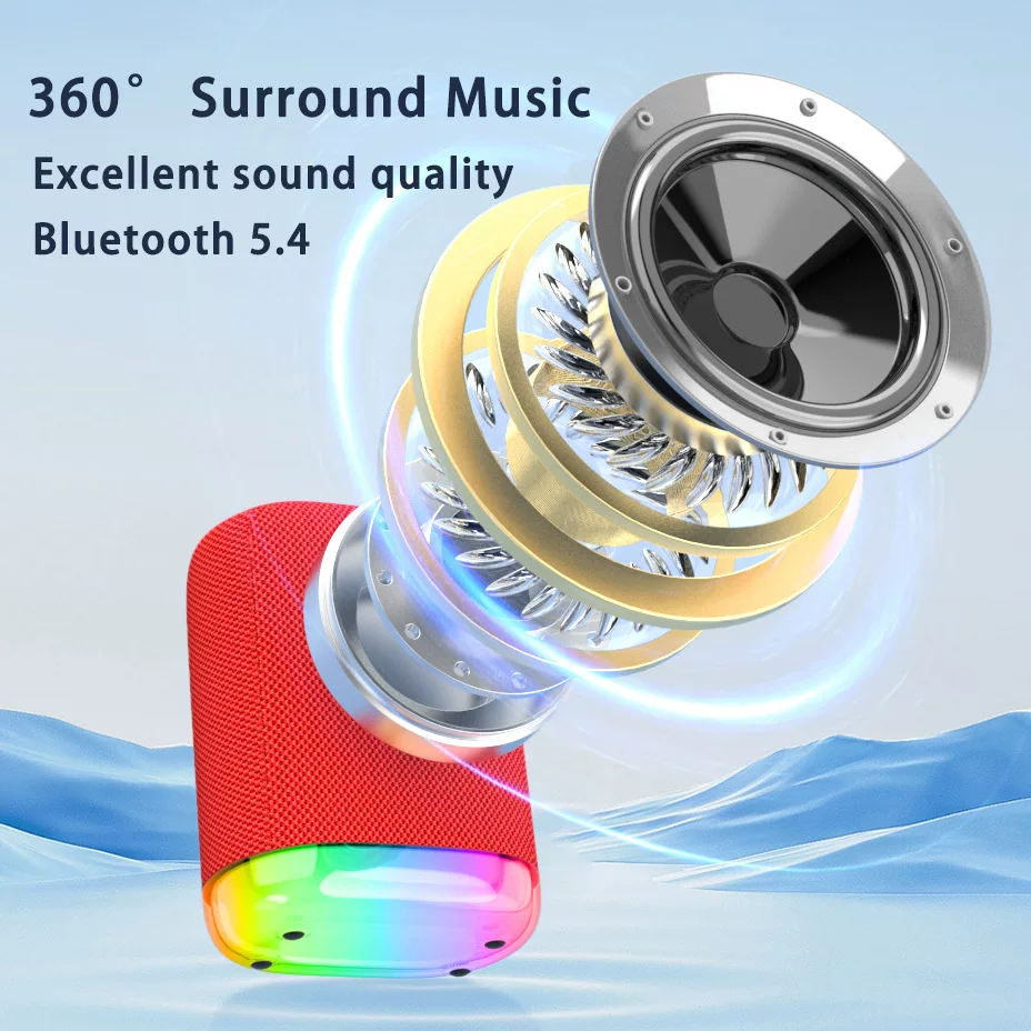 Wholesale of new cross-border Bluetooth speakers, small, high-quality, high-power subwoofers, outdoor portable camping speakers