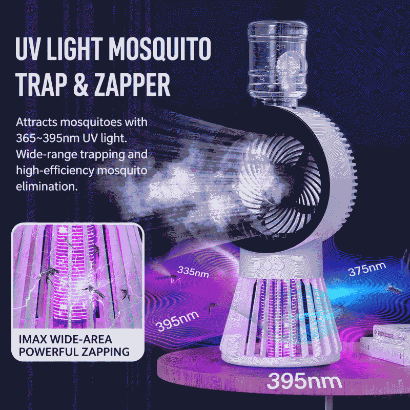 New desktop portable cooling, mosquito-killing, lighting, humidifying 4-in-1 outdoor camping mosquito-killing and humidifying fan