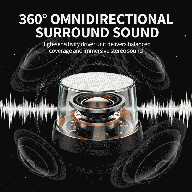 Smart Mini Magnetic Wireless Bluetooth Speaker with High-Level Appearance and Portable Phone Holder, 2-in-1 Bluetooth Speaker