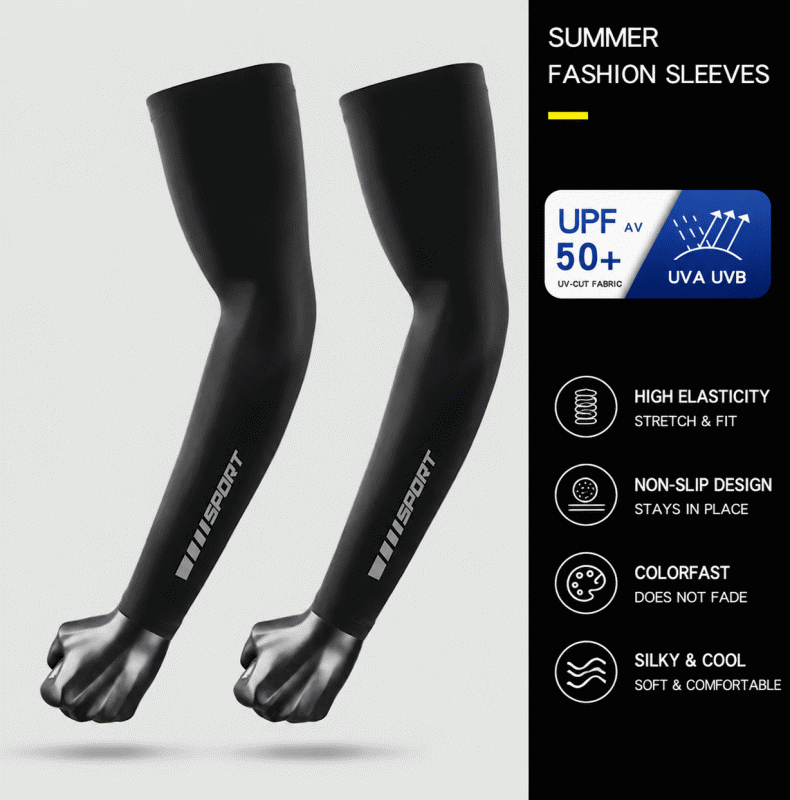 Summer sunscreen sleeve covers for men, summer hand and arm protection against UV rays, thin female ice silk sleeve covers and gloves