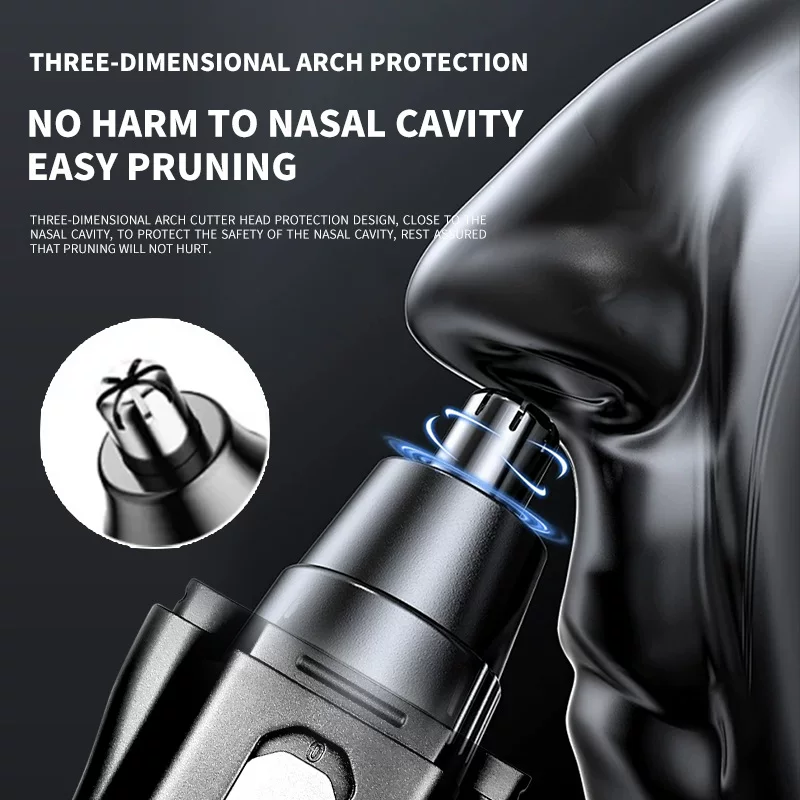 Cross-border exclusive electric nasal hair trimmer mini portable USB charging men's safe nasal hair trimmer CX-D8