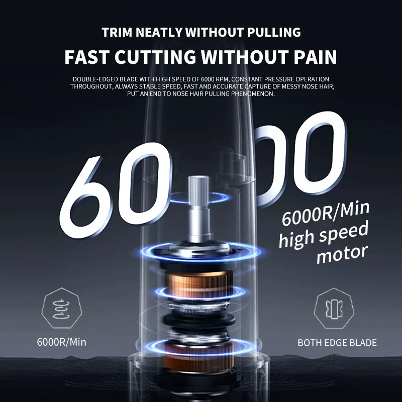 Cross-border exclusive electric nasal hair trimmer mini portable USB charging men's safe nasal hair trimmer CX-D8