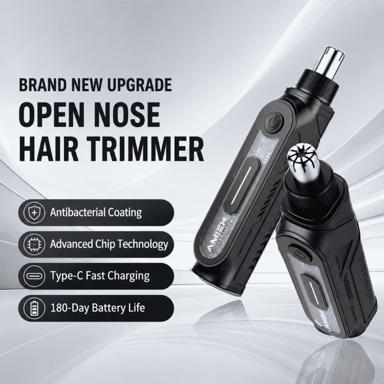 Rechargeable portable nose hair trimmer, nose hair clipper for men and women, nose hair shaver, nose hair trimmer blade