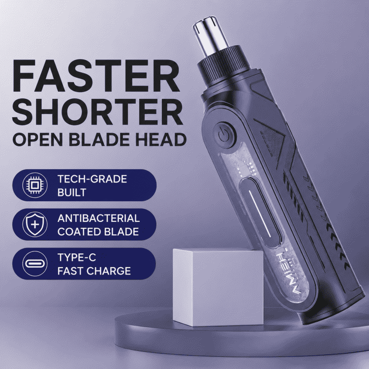 Rechargeable portable nose hair trimmer, nose hair clipper for men and women, nose hair shaver, nose hair trimmer blade