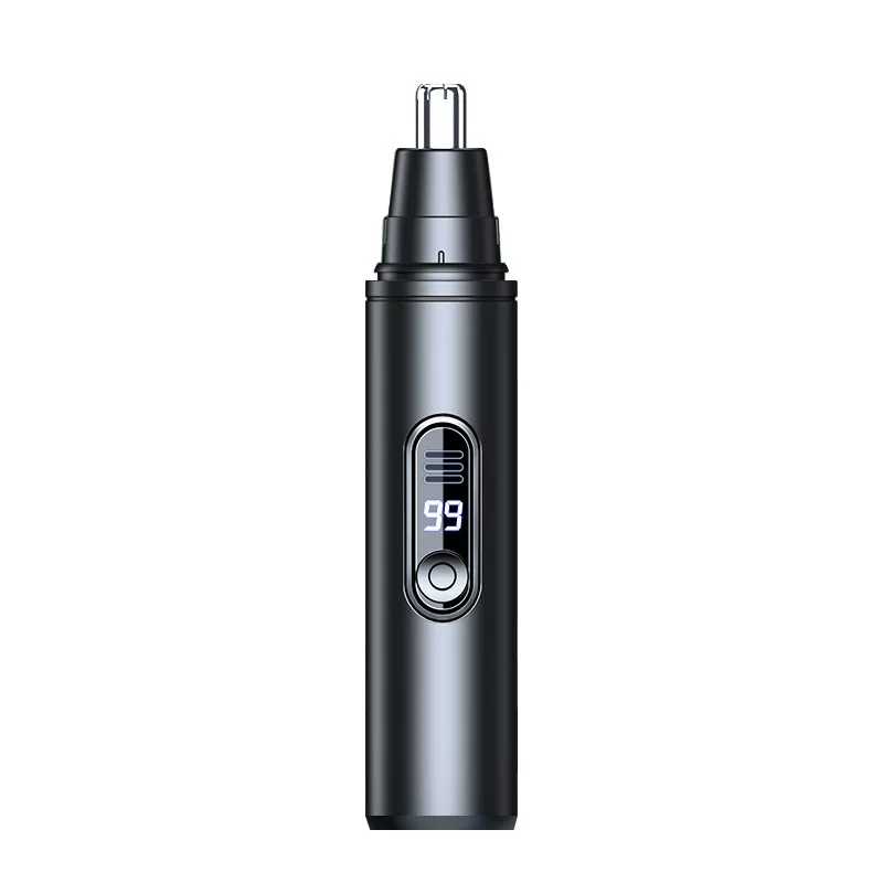 Cross-border new product: LED digital display nasal hair trimmer, electric men's nasal hair trimmer, nasal hair scraper type-c
