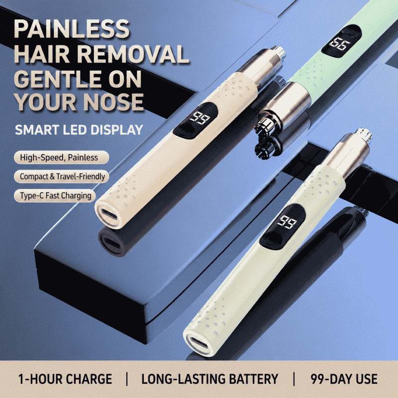 New rechargeable electric nose hair trimmer, nose hair trimmer for men and women, nose hair shaver, nose hair trimmer blade