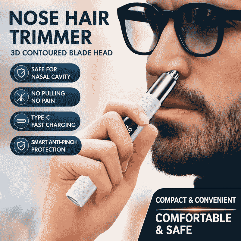 New rechargeable electric nose hair trimmer, nose hair trimmer for men and women, nose hair shaver, nose hair trimmer blade