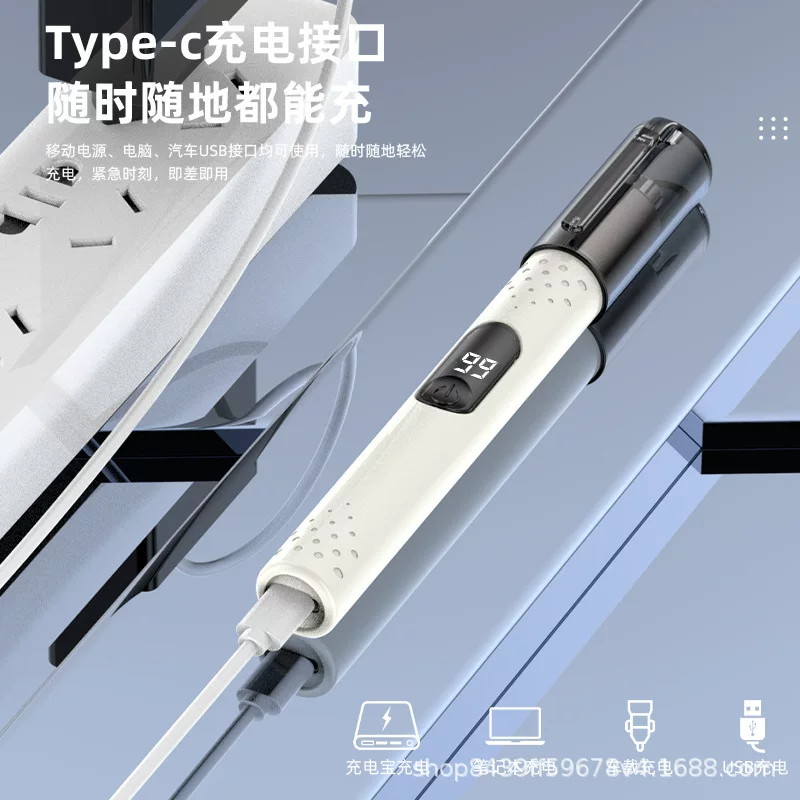 New cross-border rechargeable electric nasal hair trimmer, nasal hair trimmer for men and women, nasal hair trimmer knife