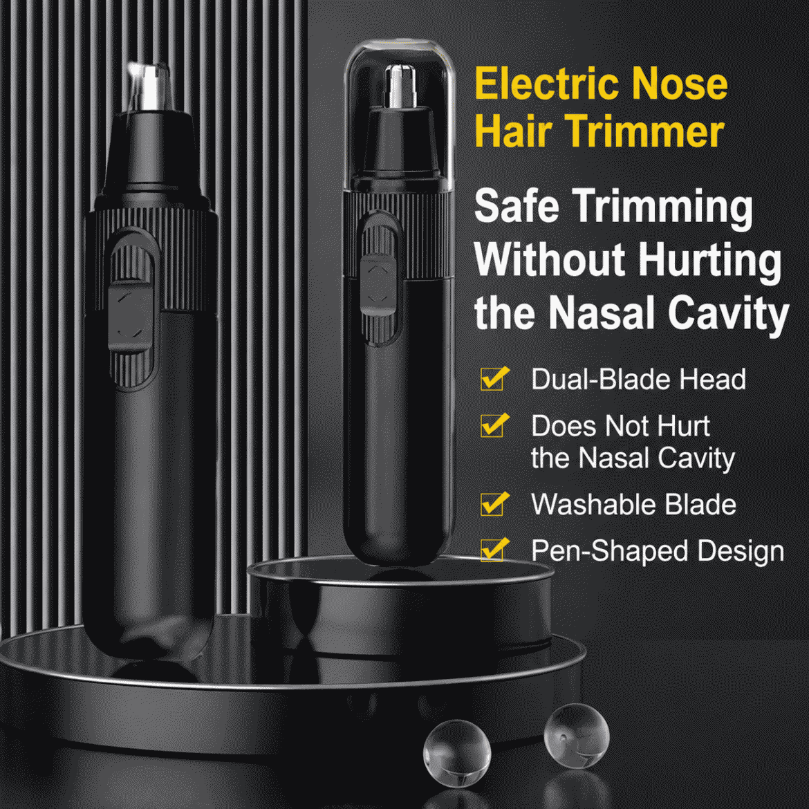New men's nose hair trimmer, unisex nose hair shaver, ear hair and eyebrow trimmer, a must-have nose hair trimming tool