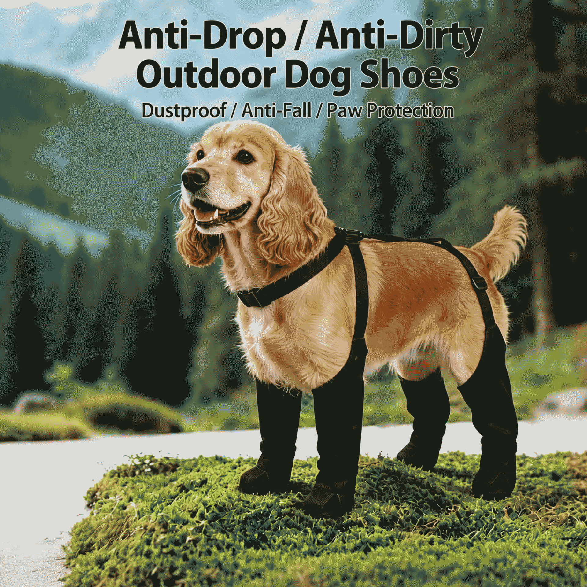 Pet supplies: dog shoes, anti-slip, waterproof, outdoor dog shoes, no heel slipping, soft sole, foot covers, comfortable for all seasons