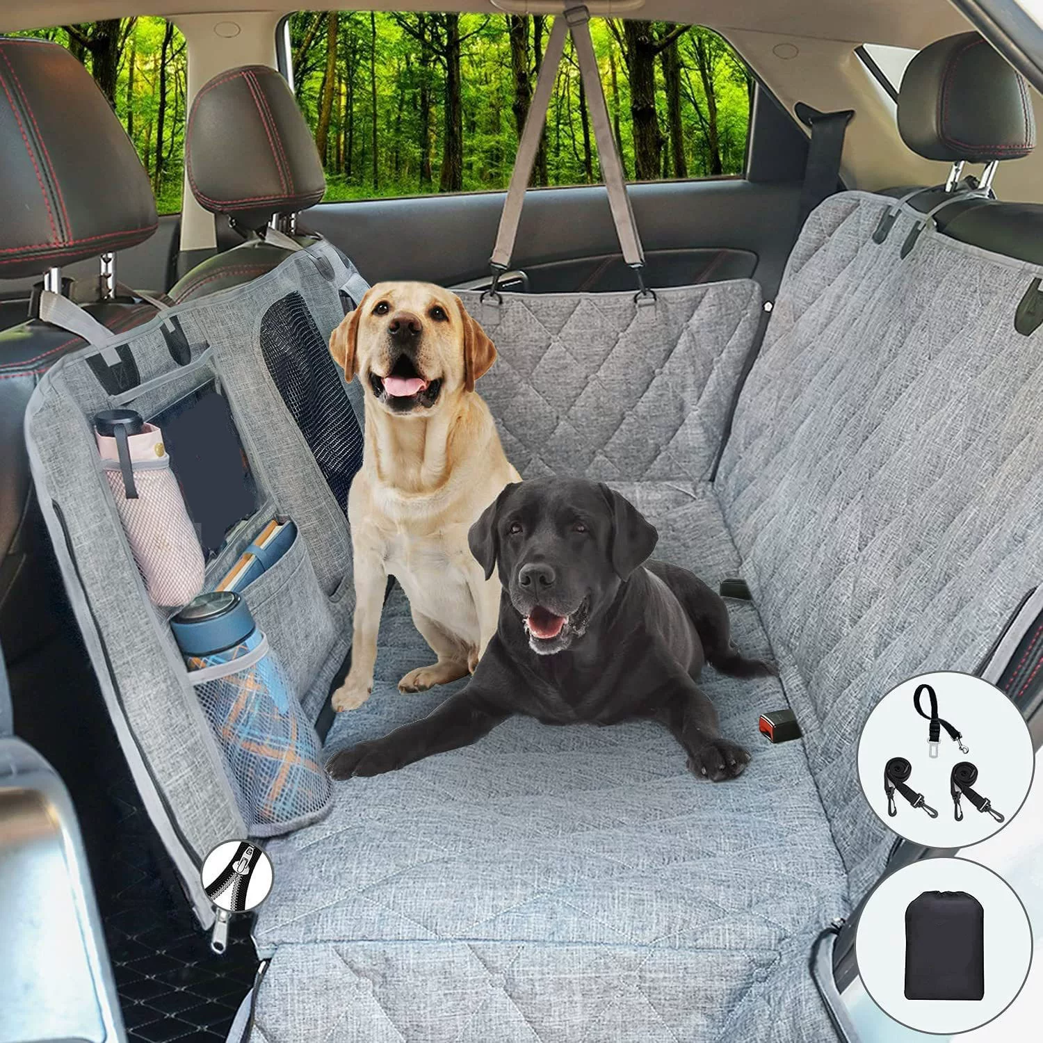 New cross-border dog car pet mat, waterproof car rear seat pet car mat, car detachable dog mat