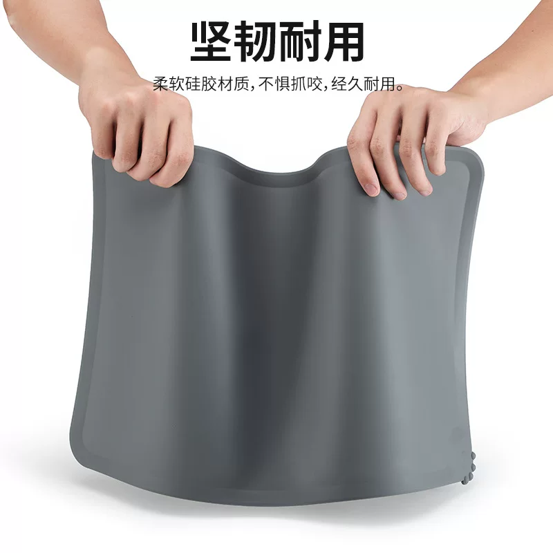 Amazon food-grade silicone pet placemats in stock, anti-overflow, water-slip and leak-proof, multiple specifications of cat and dog feeding MATS