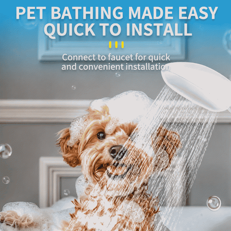 Pet shower head, pet cleaning and grooming supplies, animal shower quick connector nozzle, simple shower head