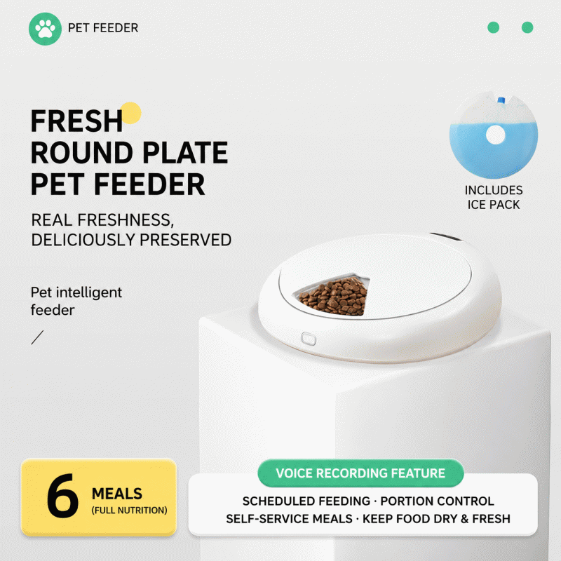 New product: Pet Smart Feeder APP, Recording, Automatic Cat Feeder, No Plug-in, Wet Cat Food